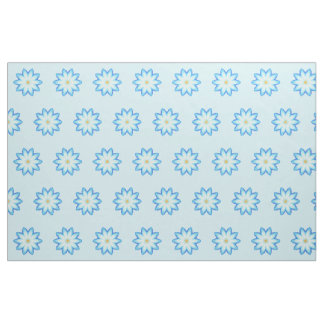 Abstract Blue Lotus Flower Painting Custom Fabric