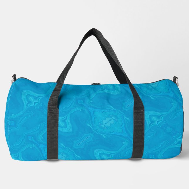 Abstract Blue Marble Personalized HP Lap Duffle Bag (Front)