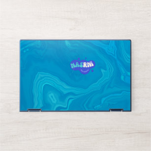 Abstract Blue Marble Personalized HP Lap Laptop Skin