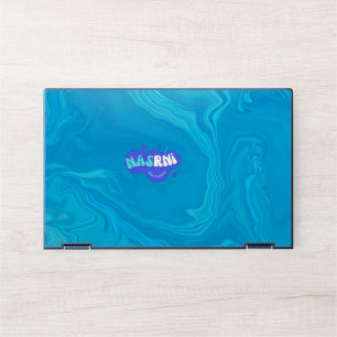 Abstract Blue Marble Personalized HP Lap Laptop Skin