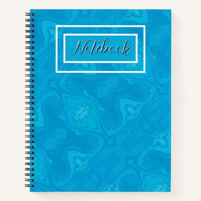 Abstract Blue Marble Personalized HP Lap Notebook (Front)