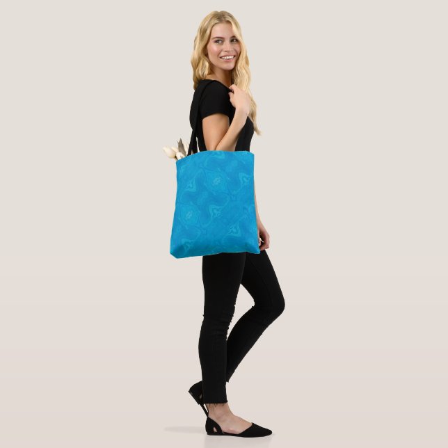 Abstract Blue Marble Personalized HP Lap Tote Bag (On Model)