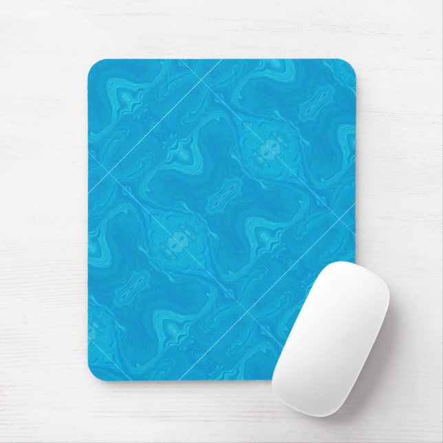 Abstract Blue Marble Personalized Mouse Pad (With Mouse)
