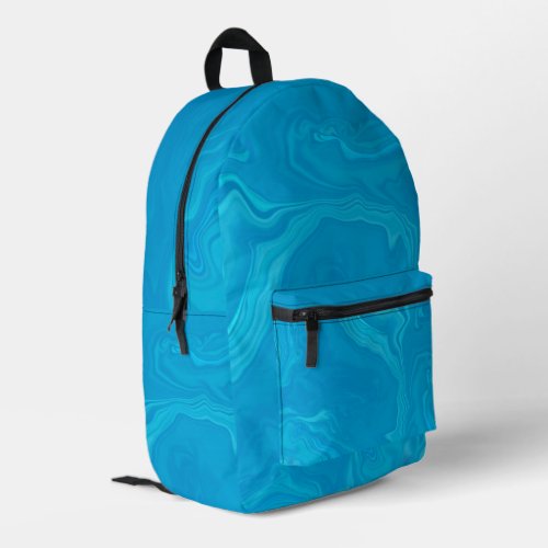 Abstract Blue Marble Personalized Printed Backpack