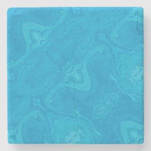 Abstract Blue Marble Personalized Stone Coaster