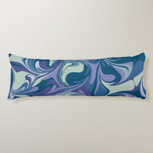Abstract Blue Marble Swirl Stylish Personalized Body Pillow