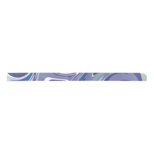 Abstract Blue Marble Swirl Stylish Personalized Satin Ribbon