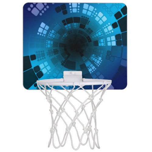 Abstract Blue Mini Basketball Hoop