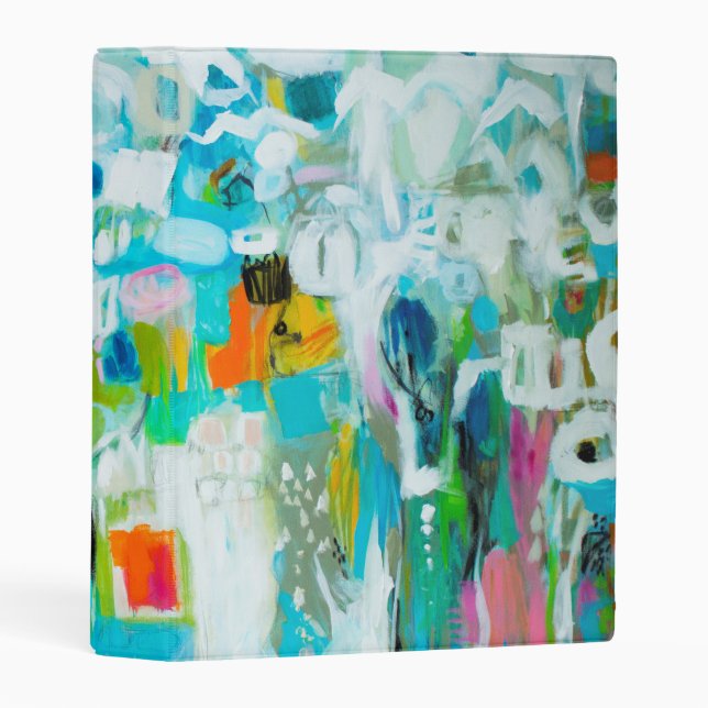 Abstract Blue Mini Binder (Front/Spine)