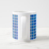 Abstract Blue Mosaic Giant Coffee Mug (Back)