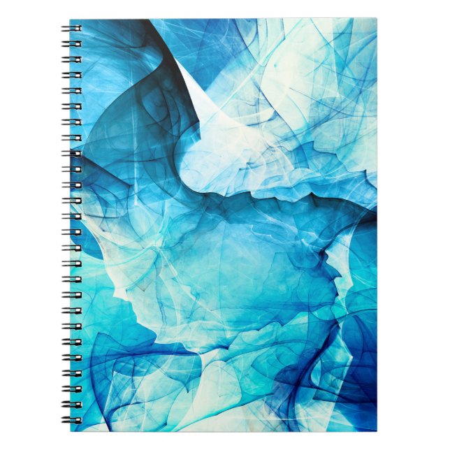Abstract blue motion: fractal composition. notebook (Front)