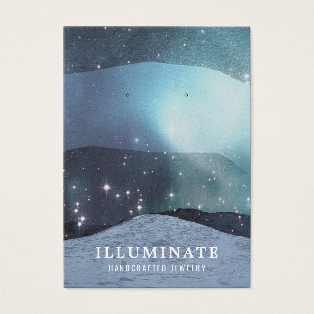 Abstract Blue Mountains Earring Display Cards (Front)