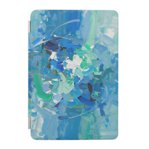Abstract Blue Ocean Palette Knife Painting iPad Mini Cover