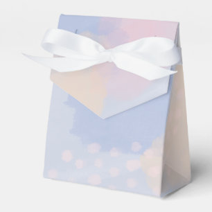Abstract Blue Pastel Modern Art Favor Boxes