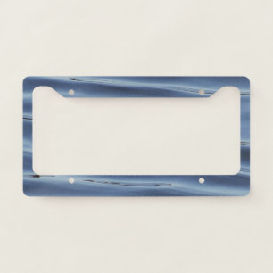 Abstract blue pattern license plate frame