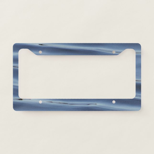 Abstract blue pattern license plate frame (Front)