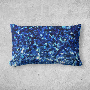 Abstract Blue Pattern Lumbar Pillow