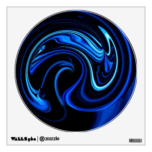 Abstract Blue Peacock Art Wall Decal