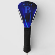 Abstract Blue Personalized Golf Head Cover