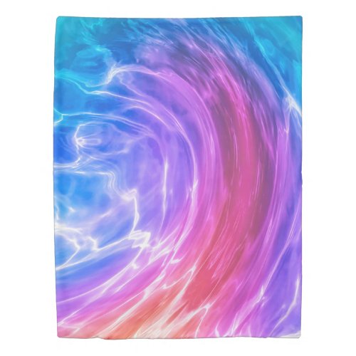 Abstract Blue Pink Purple Liquid Artwork  Duvet Cover