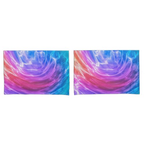 Abstract Blue Pink Purple Liquid Artwork  Pillow Case