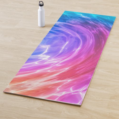 Abstract Blue Pink Purple Liquid Artwork   Yoga Mat