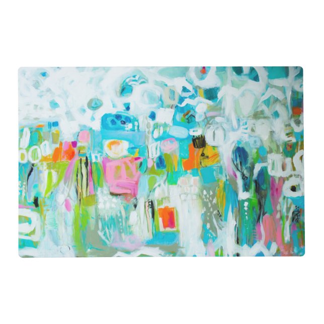 Abstract Blue Placemat (Front)