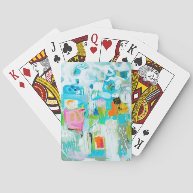 Abstract Blue Poker Cards (Back)