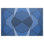 Abstract Blue Polygons Geometric Shapes Fabric