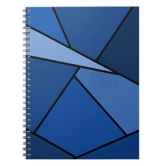Abstract Blue Polygons Notebook