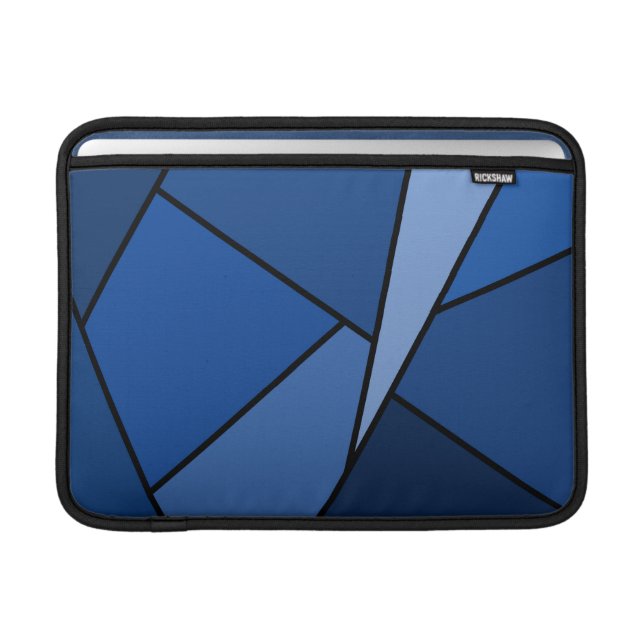 Abstract Blue Polygons Sleeve For MacBook Air (Front Device)