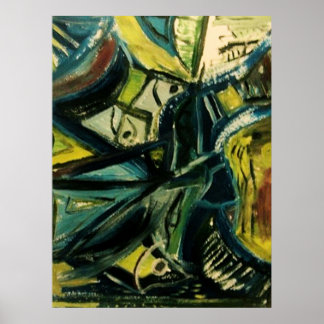 Abstract Blue Poster