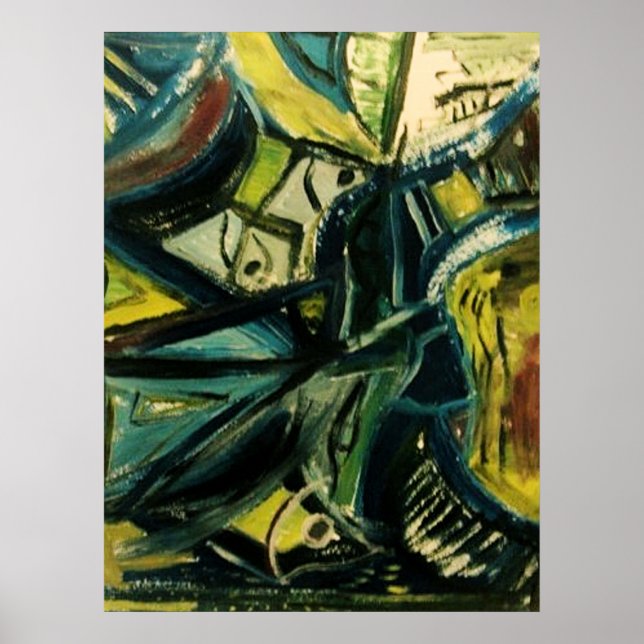 Abstract Blue Poster (Front)