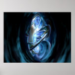 Abstract blue poster