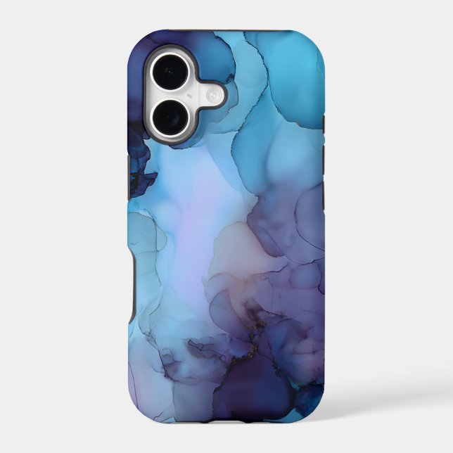 Abstract Blue Purple Alcohol Ink  Case-Mate iPhone Case (Back)