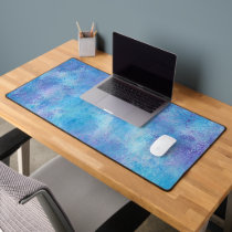 Abstract Blue Purple Desk Mat