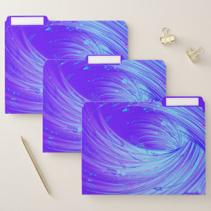 Abstract Blue purple Enchanted Garden File Folder