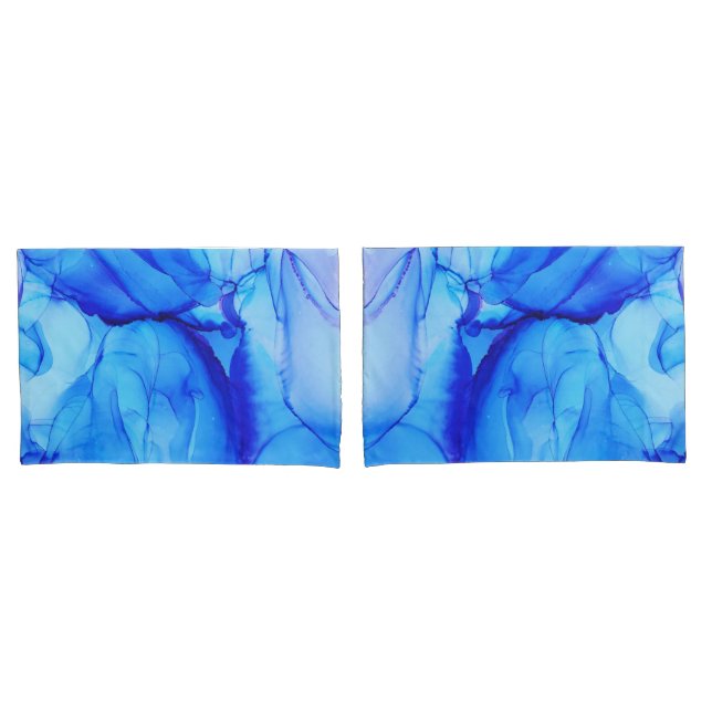 Abstract Blue Purple Fantasy Style Pillow Case (Front-Set)