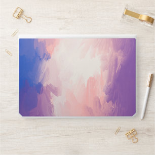 Abstract blue purple pink marble Swirl Stylish HP Laptop Skin