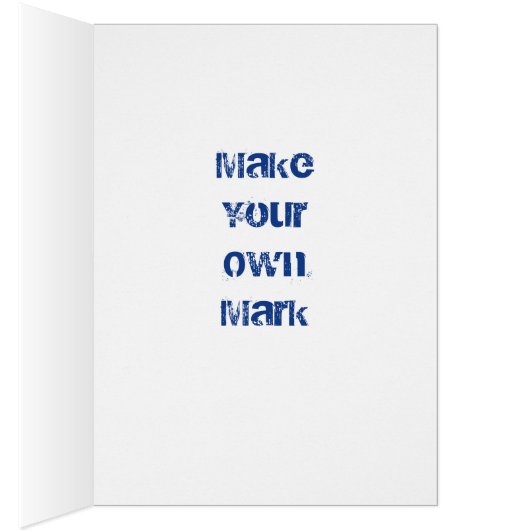 Abstract Blue Rays Make Your Own Mark Card (Inside (Right))