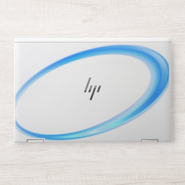 Abstract Blue Ring Laptop Sticker – HP Laptop Skin (Front)