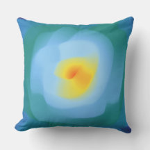 Abstract Blue Rose Pillow