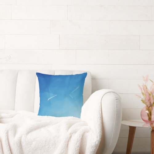 Abstract Blue Serenity Throw Pillow