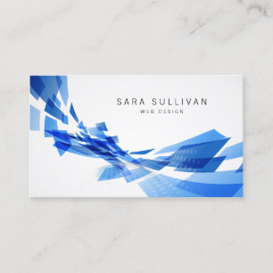 Abstract Blue Shapes Web Design Business Card