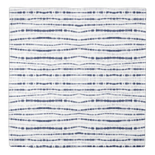 Abstract Blue Shibori Horizontal Lines Duvet Cover