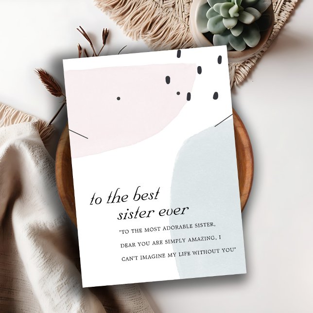 ABSTRACT BLUE SISTER GIFT NECKLACE EARRING CARD (Creator Uploaded)