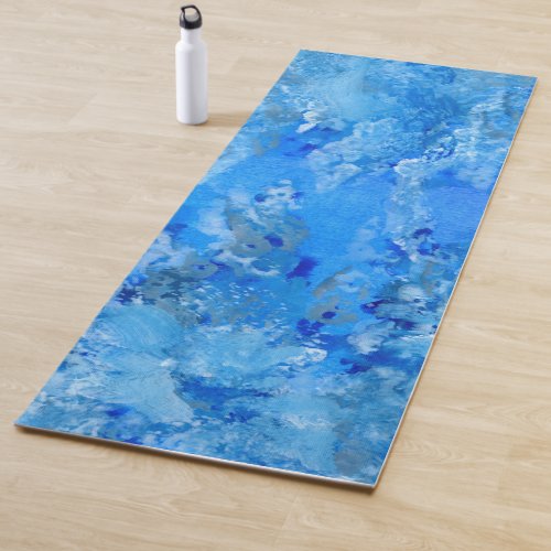 Abstract Blue Sky and Clouds Yoga Mat