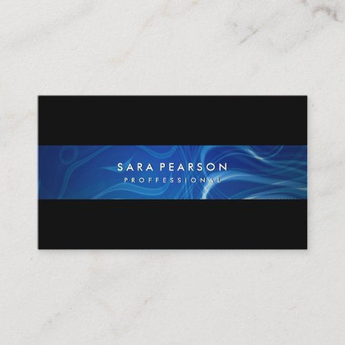 Abstract Blue Smoke Pattern Business Card