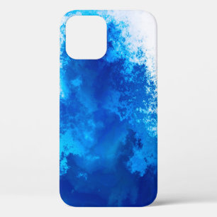 Abstract blue solid color design iPhone 12 pro case