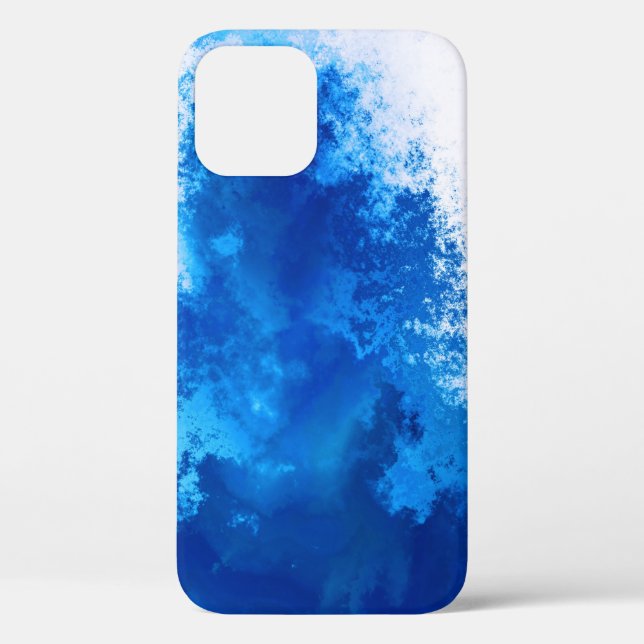 Abstract blue solid color design Case-Mate iPhone case (Back)